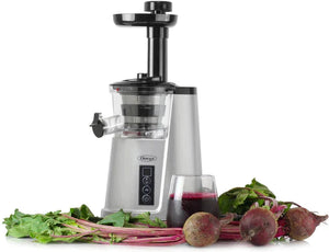 Omega - Silver 365 Vertical Cold Press Masticating Juicer - JC3000SV13