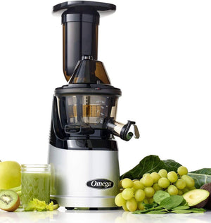 Omega - Silver MegaMouth Vertical Low-Speed Masticating Juicer - MMV700S