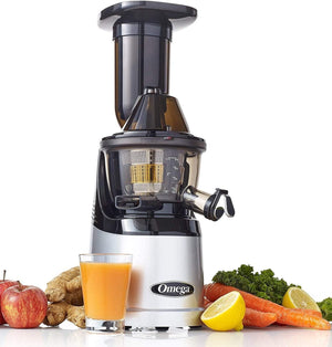 Omega - Silver MegaMouth Vertical Low-Speed Masticating Juicer - MMV700S