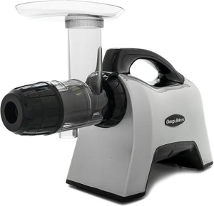 Omega - Silver Premium Horizontal Juicer & Nutrition System, Slow Masticating, 7th Generation - NC1000HDS