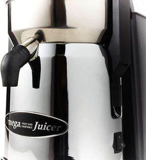 Omega - Wide Mouth Heavy-Duty Commercial Chrome Black Centrifugal Juicer - MMC500C