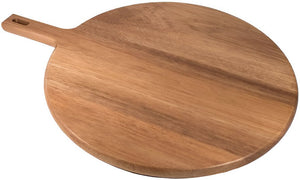 On The Table - 12.5" Brown Acacia Wood Round Paddle Board - 104 DWS