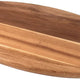 On The Table - 15.5" x 7.5" Brown Acacia Wood Oval Long Plate - 118-O