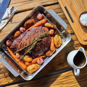 Ooni - 15" x 10" Stainless Steel Medium Roasting Pan - UU-P2A300