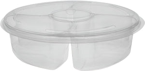 Pactiv Evergreen - 10.25" Plastic 4 Compartment Platter, Pack of 72 - YYPP0531