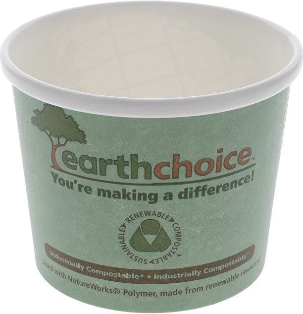 Pactiv Evergreen - 12 Oz Earth Choice Medium Compostable Green Soup Container, Pack of 500- PHSC12ECDI