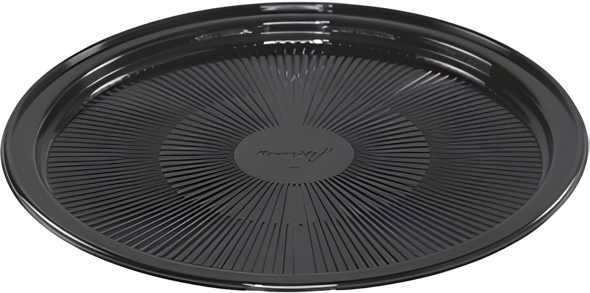 Pactiv Evergreen - 16" Mystique Black Flat Tray, Pack of 50 - YTV7104P