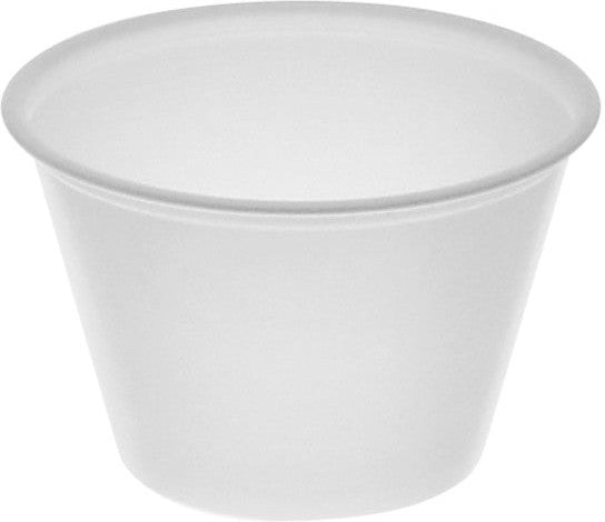 Pactiv Evergreen - 3.25 oz. Black, Plastic Portion Cup, Pack of 2400 - YS400A