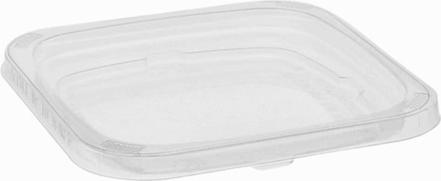 Pactiv Evergreen - 4" Clear Recycled Plastic Square Flat Lid, Pack of 960 - YY4SFLTR