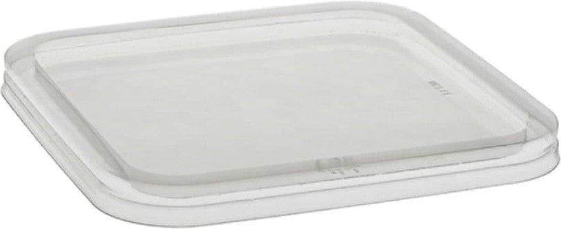 Pactiv Evergreen - 6" Square Recycled Plastic Flat Clear Lid , Pack of 360 - 6SFLY