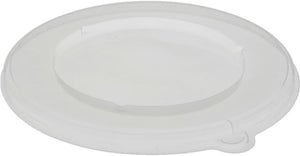 Pactiv Evergreen - 8" Clear Microwavable Flat PP Lid for Fiber Blend Bowls, Pack of 200 - YPPLIDF8RND