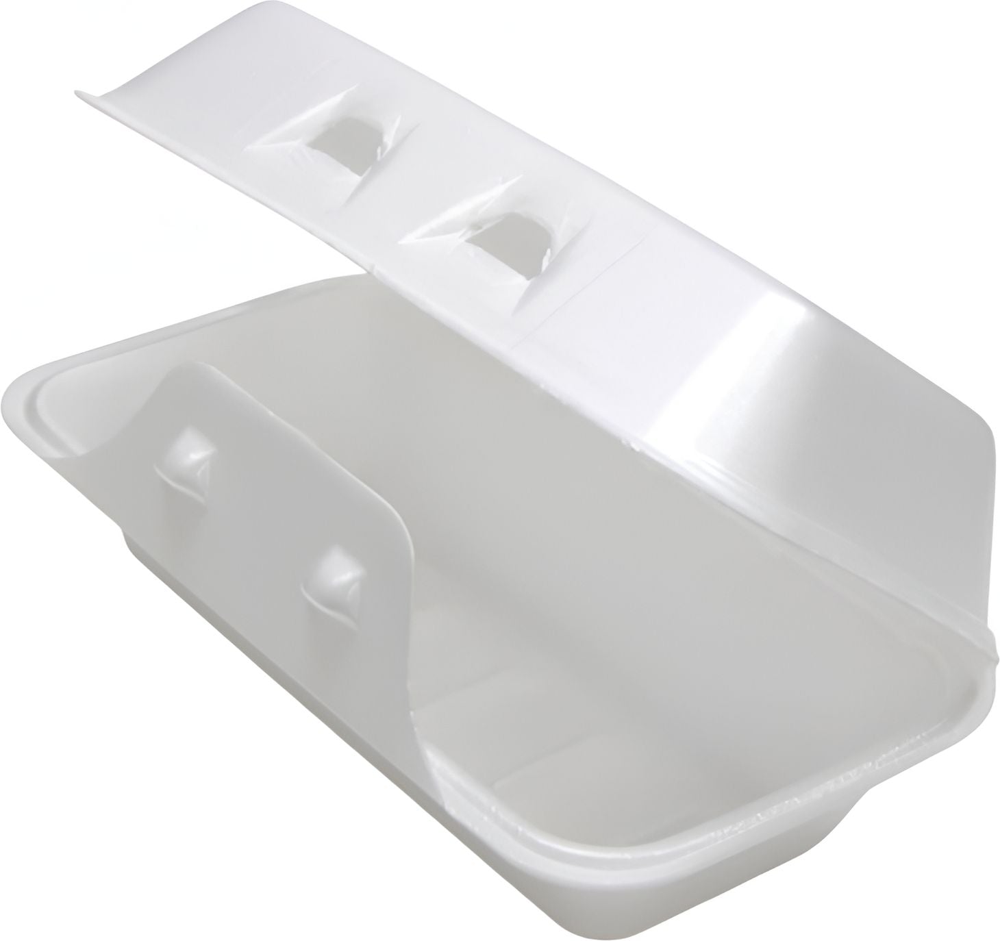 Pactiv Evergreen - 8.8 x 5.5 x 3" White, PS Foam SmartLock® Hinged Lid Container, Pack of 220 - YHLW01880000