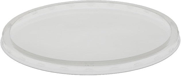 Pactiv Evergreen - Clear, Flat Heavy Duty Plastic Lid for 7" Round Deli Tub, Pack of 300- 7FLHD