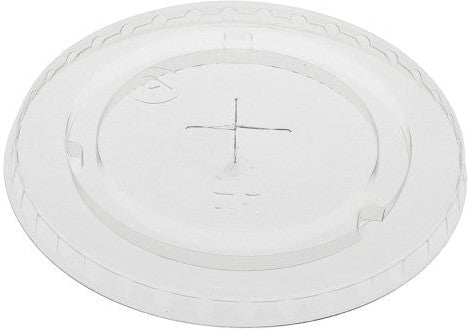 Pactiv Evergreen - Clear, Recycled Plastic Flat Lid with Straw Slot for "A" Size Cold Drink Cups, Pack of 1020 - YLP20C