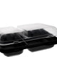 Pactiv Evergreen - ClearView SmartLock OPS Snackbox 10.75" x 8" x 3.25" 2 Compartment, Pack of 100 - YEH891120000