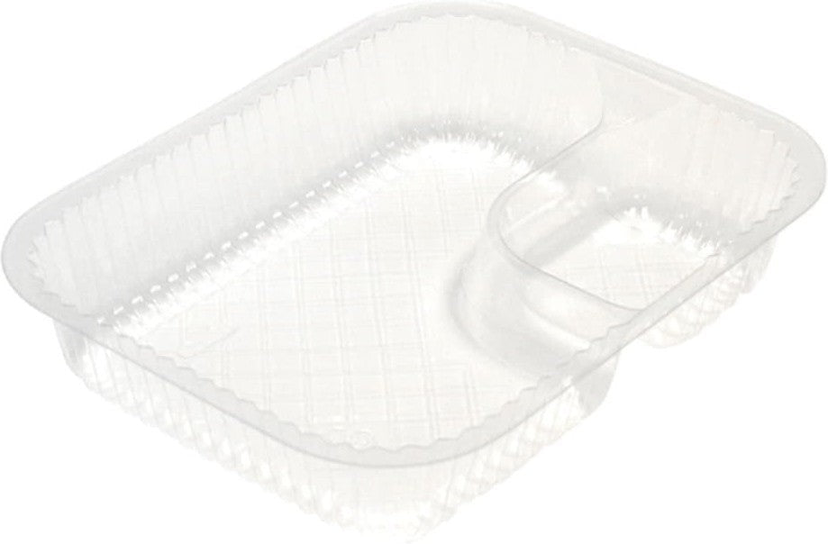 Pactiv Evergreen - Large Clear Nacho Tray 3.5Oz/15.5 Oz, 2 Compartment, Pack of 500- YCI880680000