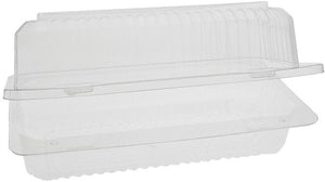 Pactiv Evergreen - Plastic Rectangular Hinged Container 8.625" x 4.625" x 3.5" With Button Snap Lid, Pack of 370- YTV0246NP