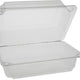 Pactiv Evergreen - Plastic Rectangular Hinged Container 9.3'' X 6.2'' X 4.2'' With Button Snap Lid, Pack of 200 - TV0225P