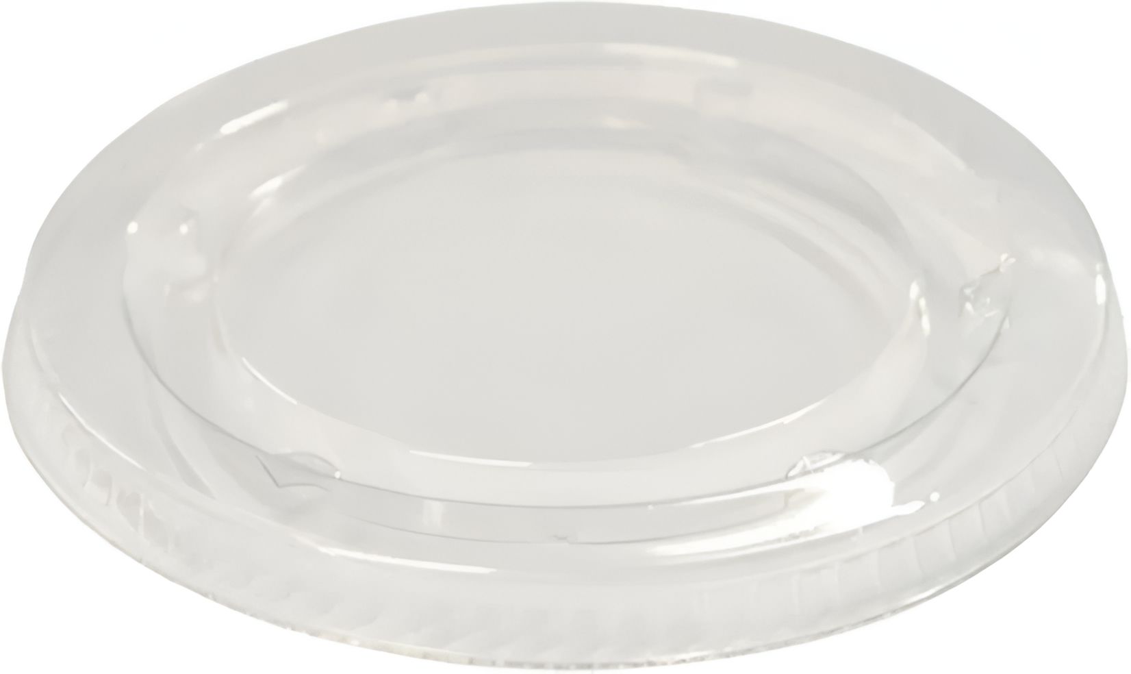 Pactiv Evergreen - Recycled Plastic Flat Lid Fits For YS300/YS400, 3 Oz-4 Oz Plastic Portion Cups, Pack of 2400 - YLS3FR