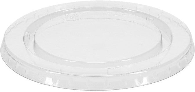 Pactiv Evergreen - Recycled Plastic Flat Lid Fits For YS550, 5 Oz Plastic Portion Cups, Pack of 2500- YLS5FR