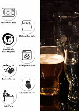 Pasabahce - 600 ml Revival Tempered Beer Glass, Pack of 12 - PG420118