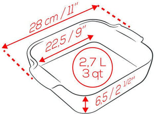 Peugeot - Appolia Ceramic 11.02" Square Ecru Baking Dish (28 cm) - 60169