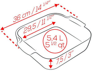 Peugeot - Appolia Ceramic 14.17" Squar Ecru Baking Dish (36 cm) - 60121