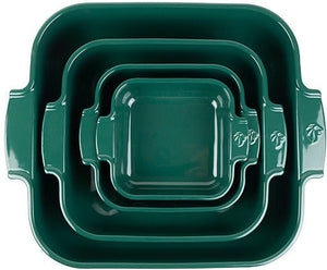 Peugeot - Appolia Ceramic 14.17" Square Forest Green Oven Dish, (36cm) - 62118