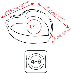 Peugeot - Appolia Ceramic Ceramic Red Heart Dish - 61586