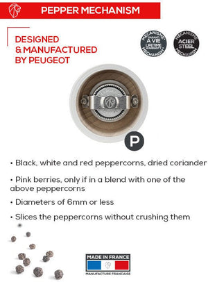 Peugeot - Bistro 4" Pearl Grey Salt Mill (10cm) - 42110