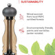 Peugeot - Boreal 8" Wood Fern Green Pepper Mill (21 cm) - 44275