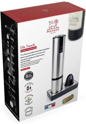 Peugeot - Elis Touch 10.5" Stainless Steel Rechargeable Corkscrew With Foil Cutter (27 cm) - 200954