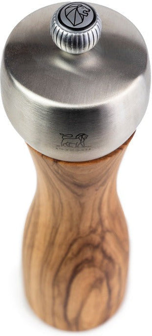 Peugeot - Fidji 6" Wood/Stainless Steel Olive Pepper Mill (15 cm) - 33804