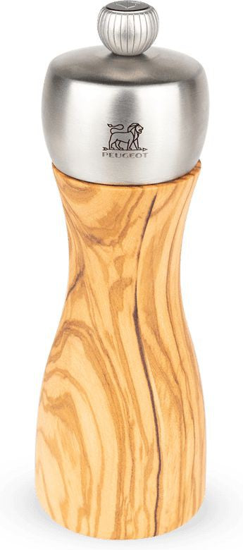 Peugeot - Fidji 6" Wood/Stainless Steel Olive Pepper Mill (15 cm) - 33804