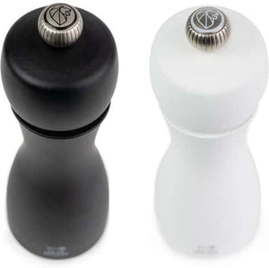 Peugeot - Tahiti 6" Wood Matte Black, White Tones Salt and Pepper Mills, Set of 2 (15 cm) - 2/24260