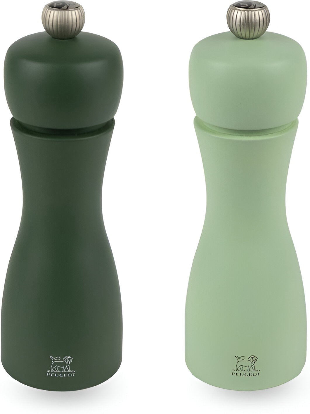 Peugeot - Tahiti 6" Wood Moss Green & Mint Green Tones Salt and Pepper Mills, Set of 2 (15 cm) - 2/42950