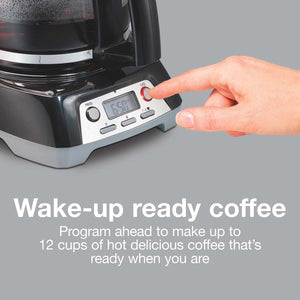 Proctor Silex Commercial - 12 Cup Programmable Black Coffee Maker - 43672PS