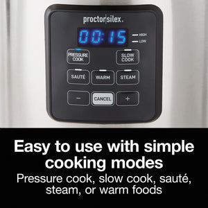 Proctor Silex Commercial - 3 QT Simplicity 4-in-1 Electric Pressure Cooker - 34503