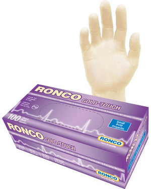 RONCO - Large Tan Synthetic Stretch Powder-Free Gloves, 100/bx - 1649