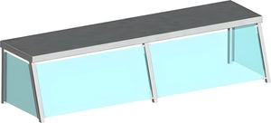 Randell - 18" X 15" Counter Protectors For 33" Unit With Stainless Steel Top, Glass Back and Enclosed Ends - 37433S (Special Order 4-6 Weeks)