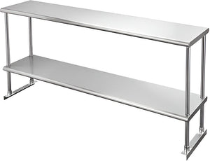 Randell - 27" Stainless Steel Deck Mounted Double Tier Overshelves For Prep Stations/Flat Top - RMDT2716 (Special Order 4-6 Weeks)