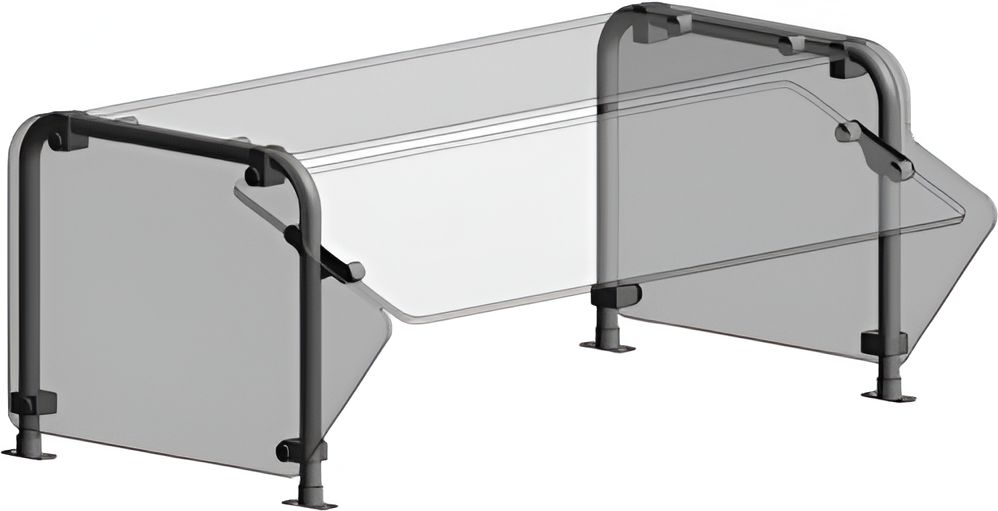 Randell - 30" Single Tier, Double Sided Non Adjustable Service On Both Sided and Glass Top - RSW-STDSNA-30