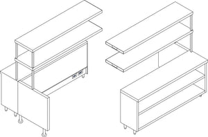 Randell - 35.5" Stainless Steel Chef Service Counters - RCC-35.5 (Special Order 4-6 Weeks)