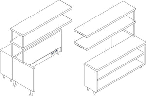 Randell - 35.5" Stainless Steel Chef Service Counters - RCL-35.5 (Special Order 4-6 Weeks)