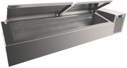 Randell - 39" Refrigerated Countertop Pan Rail With Hinged Cover - CR9039-290 (Special Order 4-6 Weeks)