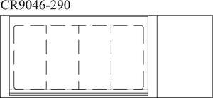 Randell - 46" Refrigerated Countertop Pan Rail With Hinged Cover - CR9046-290