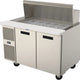 Randell - 48" Stainless Steel Mega Top Forced Air Sandwich Prep Table - PT48-18W-L (Special Order 4-6 Weeks)