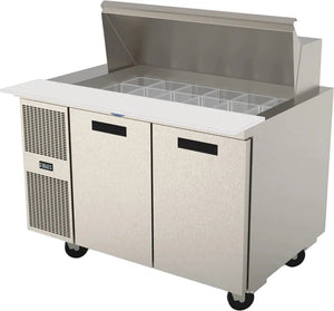 Randell - 48" Stainless Steel Mega Top Forced Air Sandwich Prep Table - PT48-18W-L