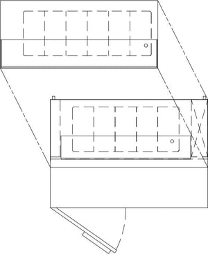 Randell - 48" Stainless Steel Single Door Refrigerated Pizza Prep Table With Catch Pans - 8148D-290CP