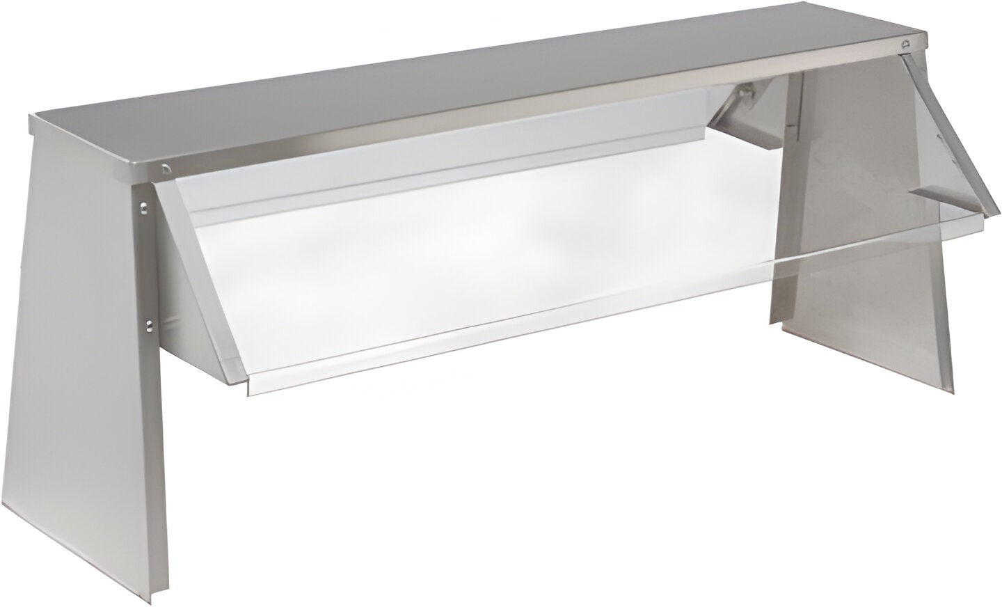 Randell - 48" x 22" x 20" Stainless Steel Buffet Shelf With Plexi Shield - 38448 (Special Order 4-6 Weeks)